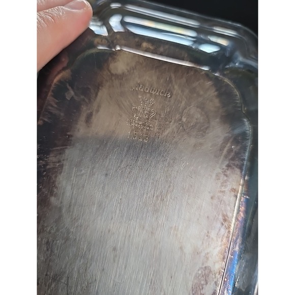 International Silver Co. Chadwick #1513 Serving Dish Platter Rectangular MCM VTG - Picture 6 of 8